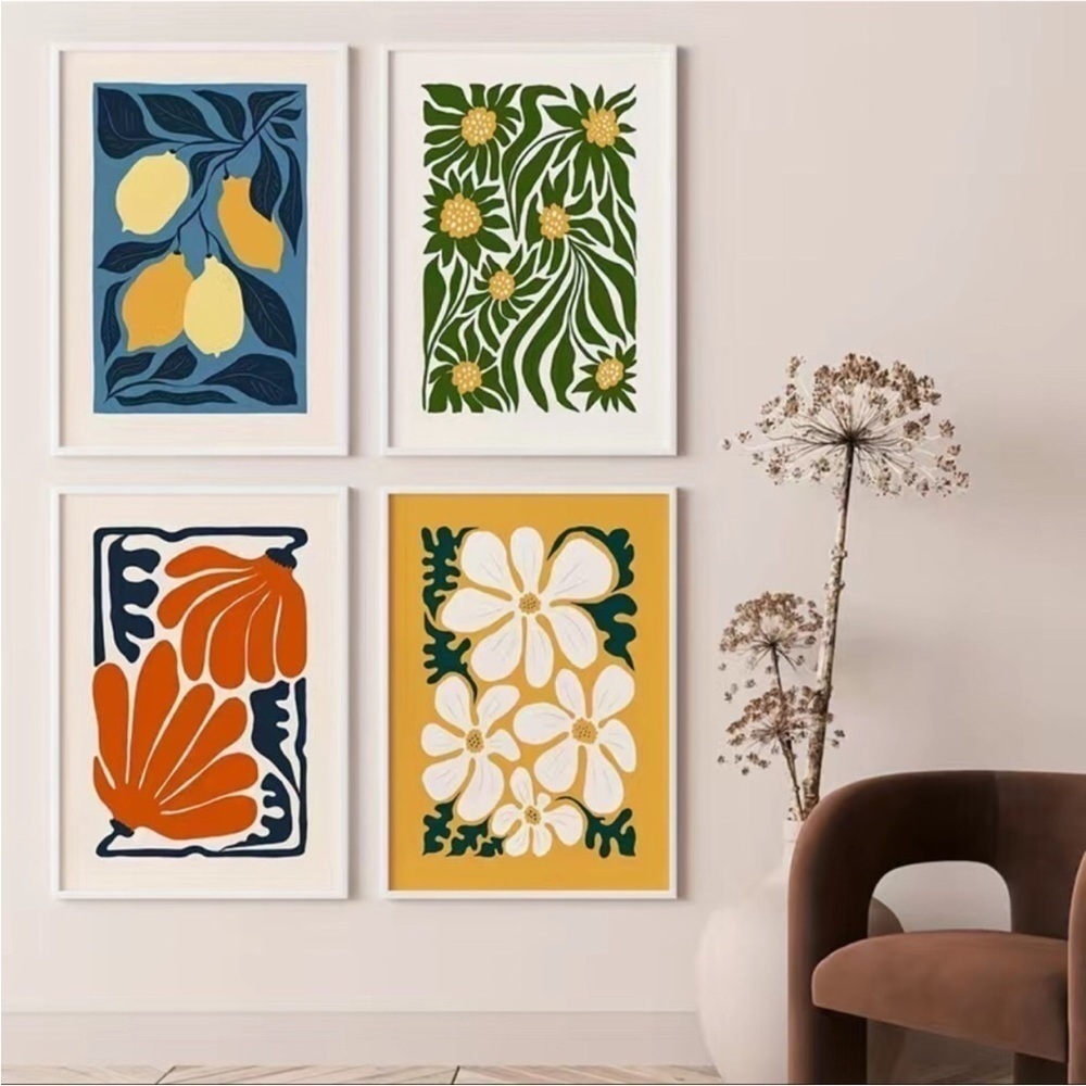 Canvas Wall Tapestry UNFRAMED Art Print, Colorful, Boho, ~14x18 in (Choice)